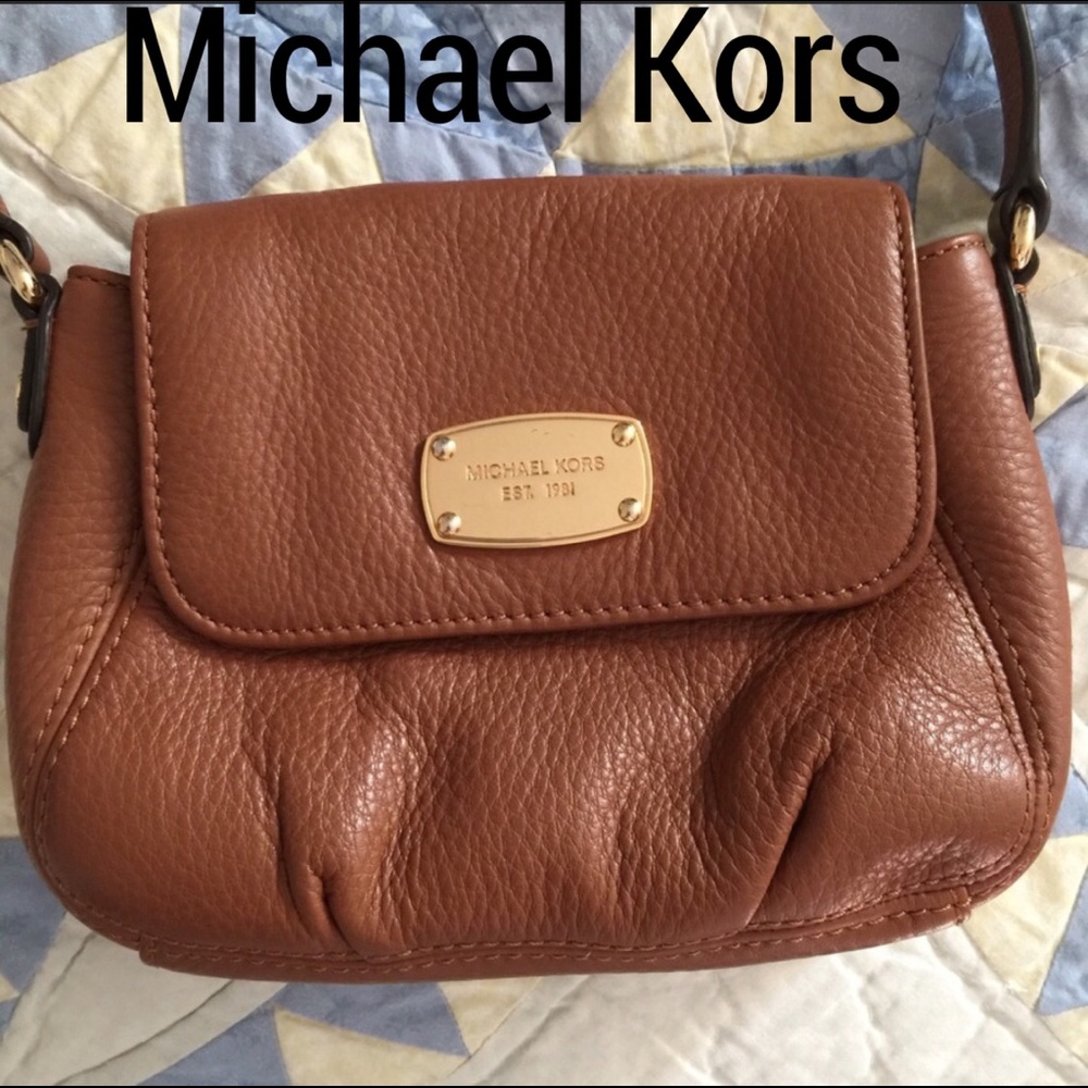 Michael Kors Brown Leather Crossbody Bag
